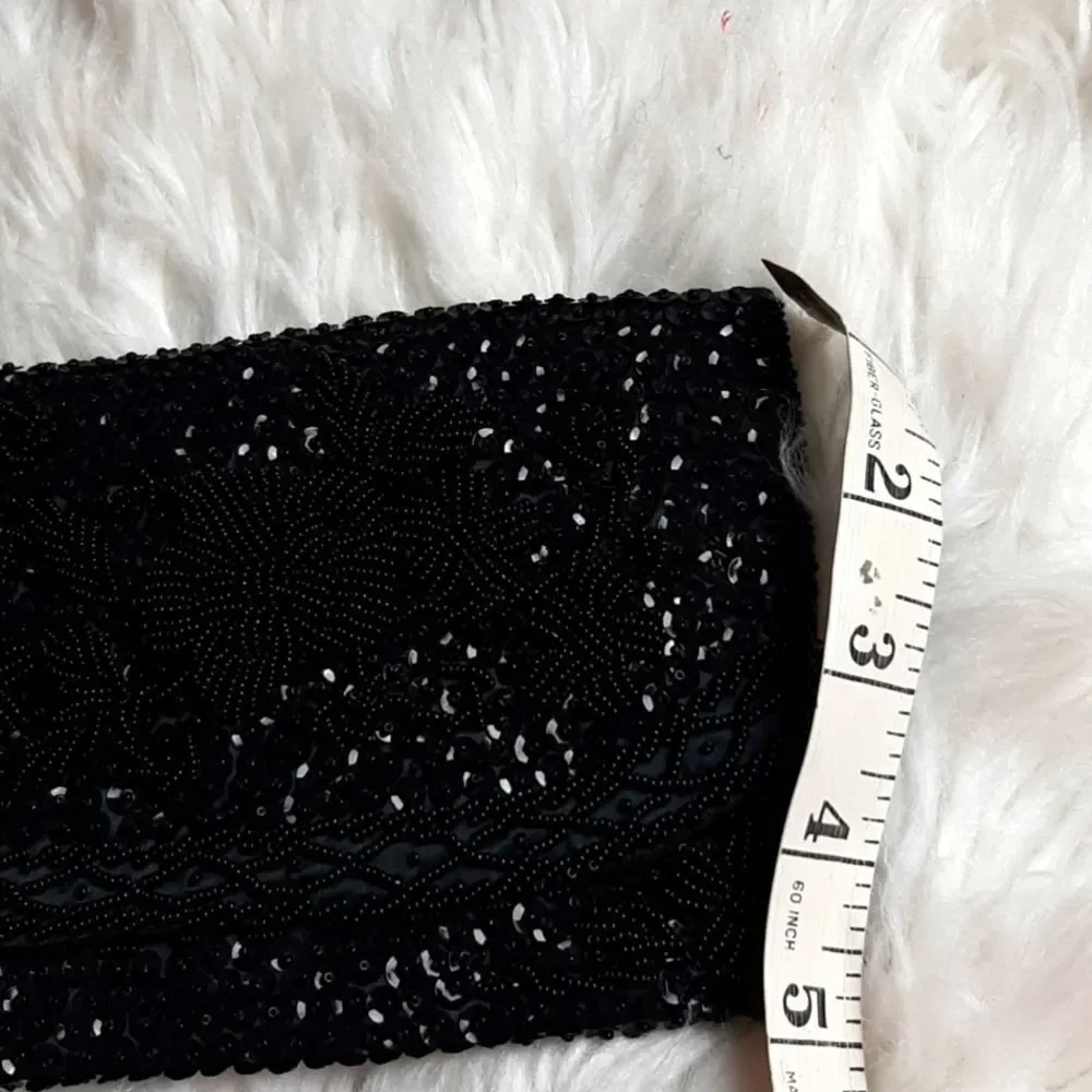 Vintage‎ Black Poinsettia Beaded Evening Clutch Bag